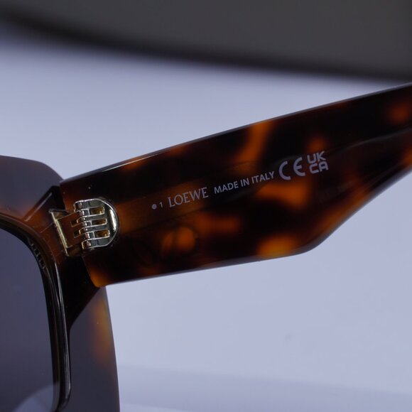 Loewe Tortoise Shell Sunglasses with Gold Accent